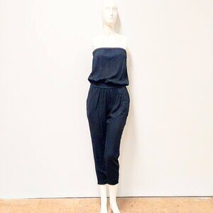 Aritzia Azure Skies, Black, Rayon, Strapless Jumpsuit w/Pockets, Size: Small